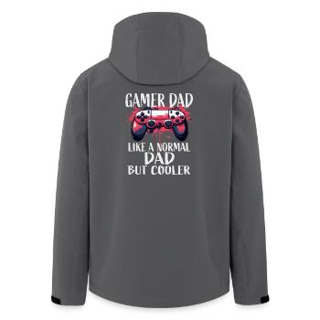 Gamer Dad – Cooler als Normal - Recycelte Männer Softshell-Jacke von Stanley/Stella - Anthrazit - Hinten - AI Model Male 185 light (185cm)