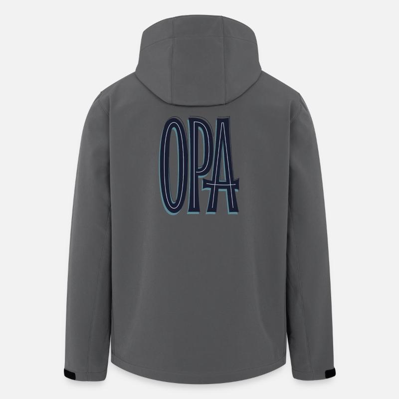 OPA Grossvater Opi - Recycelte Männer Softshell-Jacke von Stanley/Stella - Anthrazit