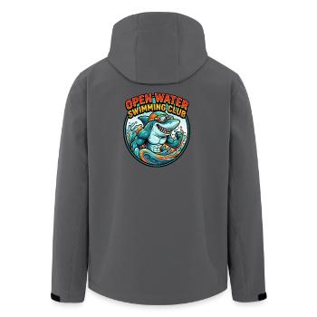 OPEN WATER SWIMMING CLUB: Für alle Wasserratten - Recycelte Männer Softshell-Jacke von Stanley/Stella - Anthrazit - Hinten - AI Model Male 185 light (185cm)