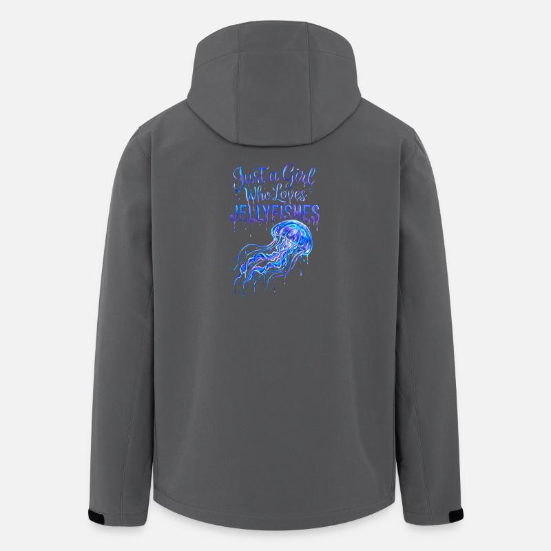 Nur ein Mädchen liebt Qualle - Recycelte Männer Softshell-Jacke von Stanley/Stella - Anthrazit
