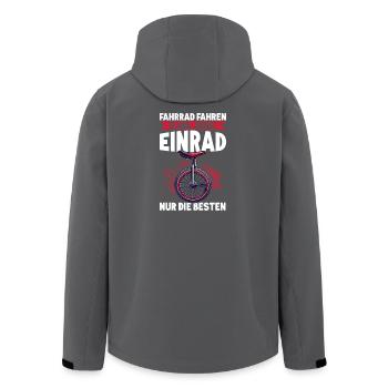 Fahrrad Fahren Kann Jeder Einrad Nur Die Besten - Recycelte Männer Softshell-Jacke von Stanley/Stella - Anthrazit - Hinten - AI Model Male 185 light (185cm)