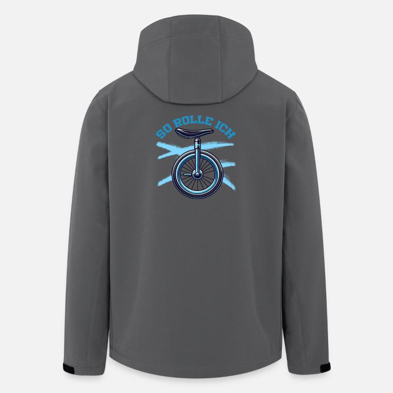 So Rolle Ich Einrad Einradfahrer - Recycelte Männer Softshell-Jacke von Stanley/Stella - Anthrazit