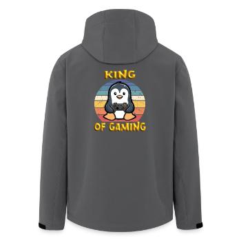 king of gaming - Recycelte Männer Softshell-Jacke von Stanley/Stella - Anthrazit - Hinten - AI Model Male 185 light (185cm)
