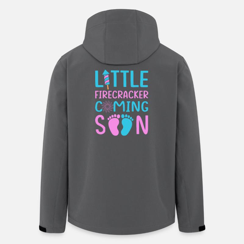 4. Juli Gender Reveal Schwangerschaft - Recycelte Männer Softshell-Jacke von Stanley/Stella - Anthrazit