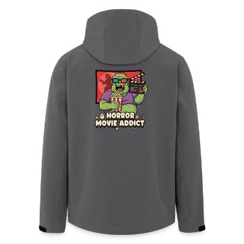Zombie Kino Popcorn Addict - Recycelte Männer Softshell-Jacke von Stanley/Stella - Anthrazit - Hinten - AI Model Male 185 light (185cm)