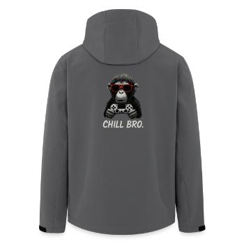 Gamer Affe mit Controller & Sonnenbrille Chill Bro - Recycelte Männer Softshell-Jacke von Stanley/Stella - Anthrazit - Hinten - AI Model Male 185 light (185cm)