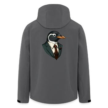Business - Pinguin - Recycelte Männer Softshell-Jacke von Stanley/Stella - Anthrazit - Hinten - AI Model Male 185 light (185cm)