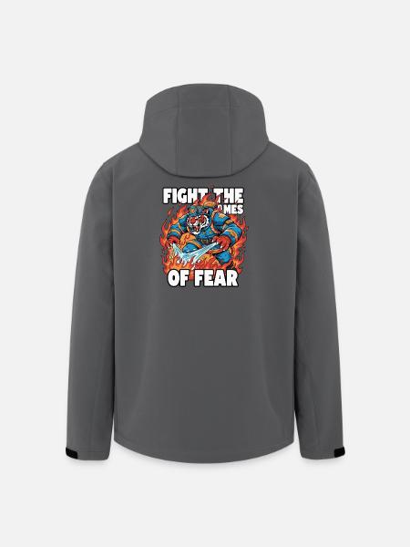 FireTiger Fighting Fear - Men’s Recycled Softshell Jacket by Stanley/Stella - anthracite