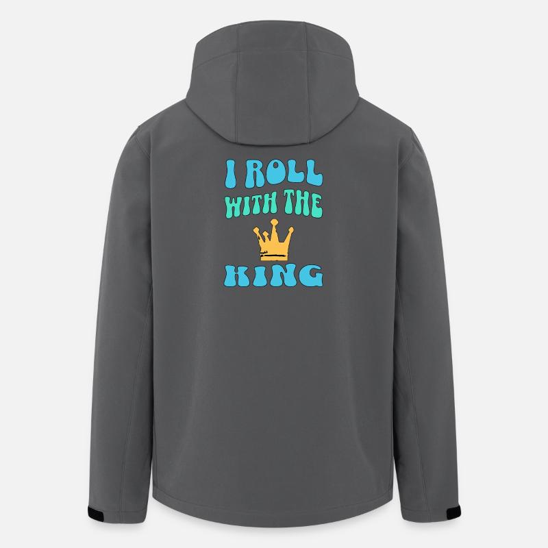 Ich rolle mit dem König - Recycelte Männer Softshell-Jacke von Stanley/Stella - Anthrazit