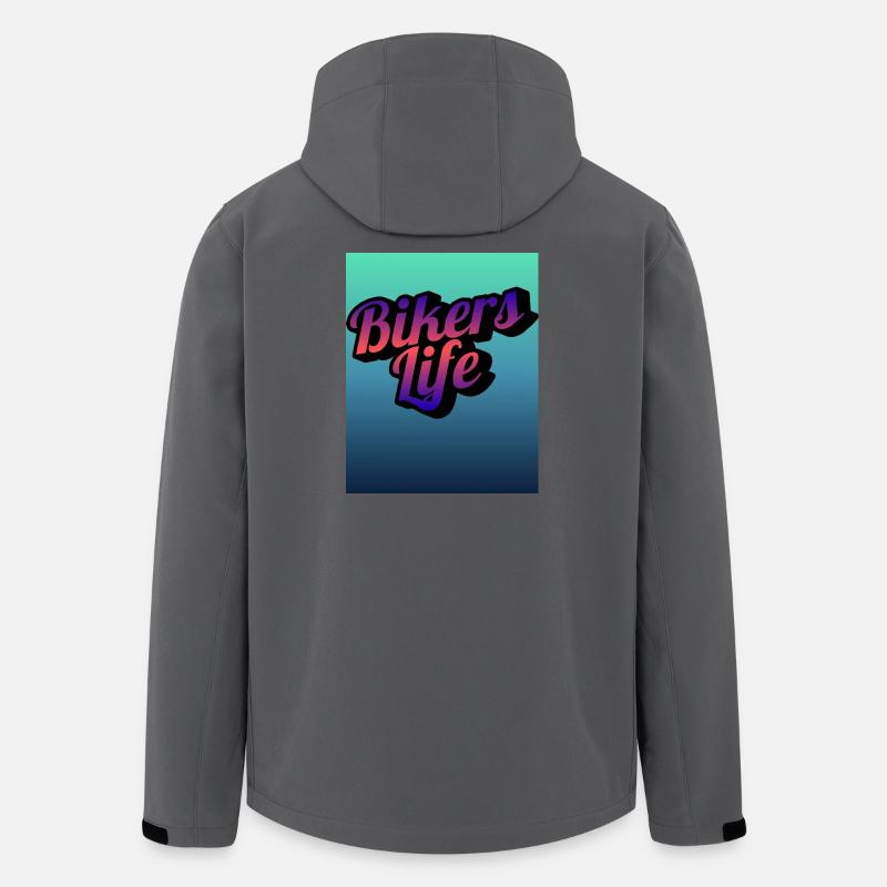 Biker Lebensgradient - Recycelte Männer Softshell-Jacke von Stanley/Stella - Anthrazit