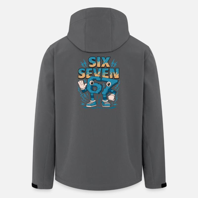 Six Seven 67 6-7 Viral Meme - Men’s Recycled Softshell Jacket by Stanley/Stella - anthracite