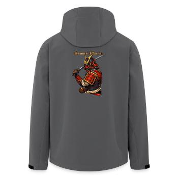 Samurai Warrior Japan Armor Conception Bushido - Veste softshell homme en polyester recyclé Stanley/Stella - charbon - Dos - AI Model Male 185 light (185cm)