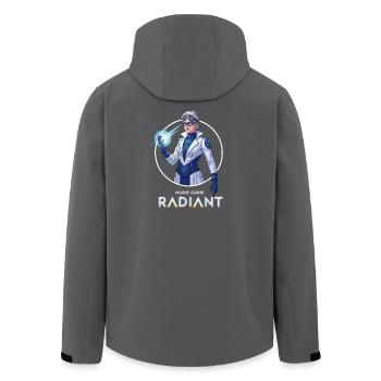 Futuristic Radiant Scientist - Men’s Recycled Softshell Jacket by Stanley/Stella - anthracite - Back - AI Model Male 185 light (185cm)