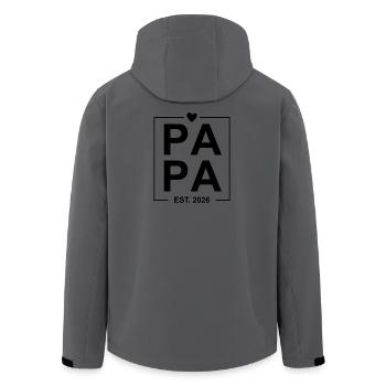 Papa Est 2026 - Men’s Recycled Softshell Jacket by Stanley/Stella - anthracite - Back - AI Model Male 185 light (185cm)