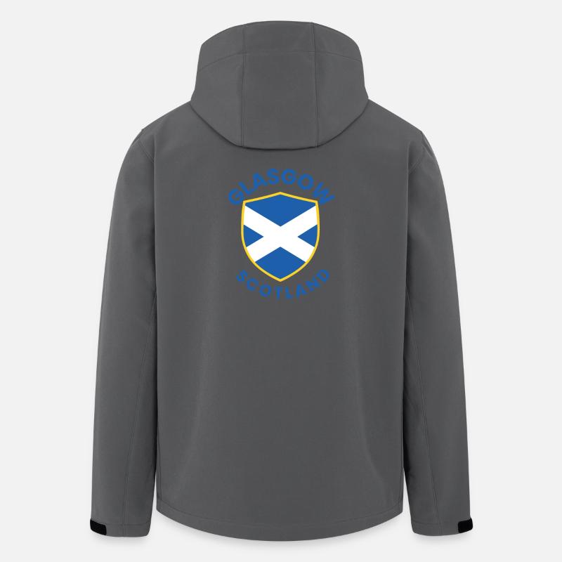 Glasgow Scottish Shield Design - Men’s Recycled Softshell Jacket by Stanley/Stella - anthracite