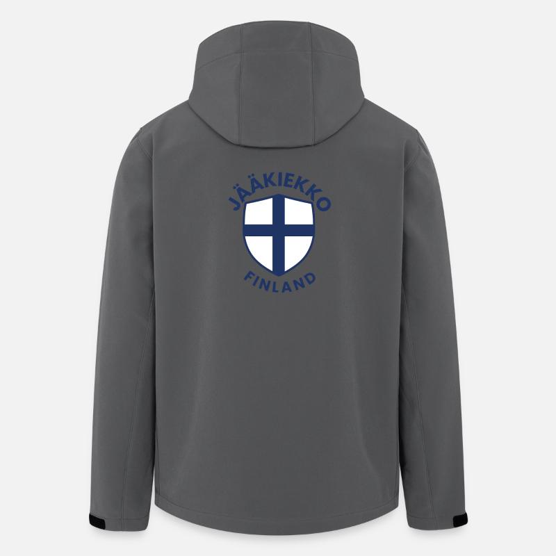 Bouclier de Finlande de Jäähockey - Veste softshell homme en polyester recyclé Stanley/Stella - charbon