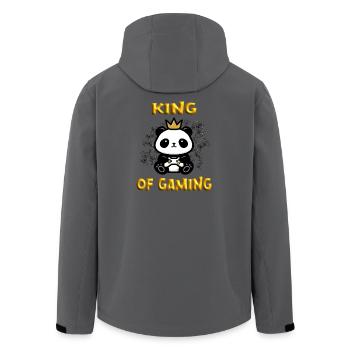 king of gaming panda - Recycelte Männer Softshell-Jacke von Stanley/Stella - Anthrazit - Hinten - AI Model Male 185 light (185cm)