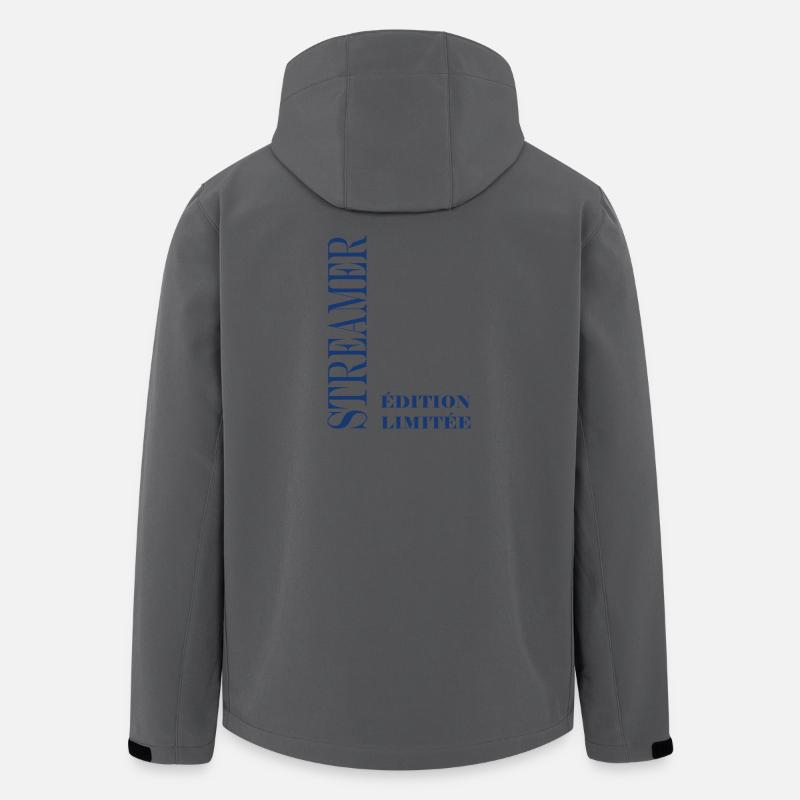 Limitierte Edition Blue Serif Streamer - Recycelte Männer Softshell-Jacke von Stanley/Stella - Anthrazit
