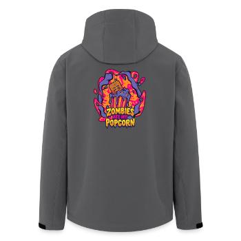 Zombies essen mein Popcorn - Recycelte Männer Softshell-Jacke von Stanley/Stella - Anthrazit - Hinten - AI Model Male 185 light (185cm)