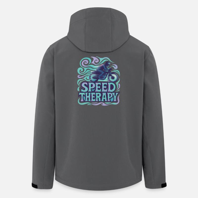 Speed Therapy – Motorrad - Recycelte Männer Softshell-Jacke von Stanley/Stella - Anthrazit