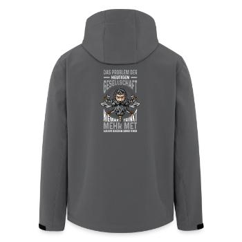 Wikinger Outfits Walhalla Nordische Mythologie - Recycelte Männer Softshell-Jacke von Stanley/Stella - Anthrazit - Hinten - AI Model Male 185 light (185cm)