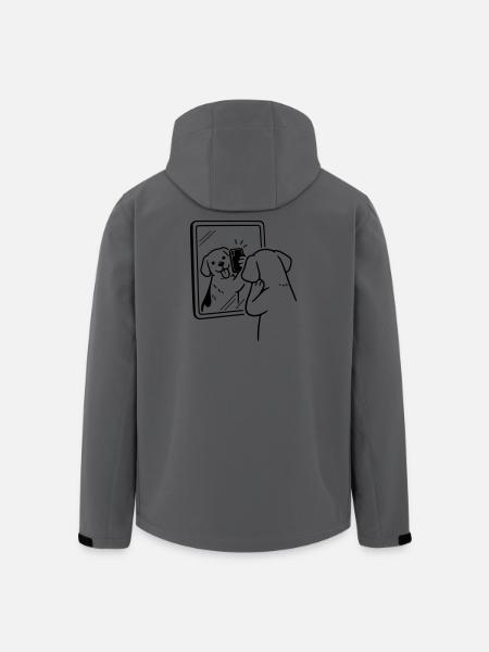 Selfie Dog Dog - Men’s Recycled Softshell Jacket by Stanley/Stella - anthracite