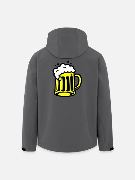 Icône de chope de bière - Veste softshell homme en polyester recyclé Stanley/Stella - charbon