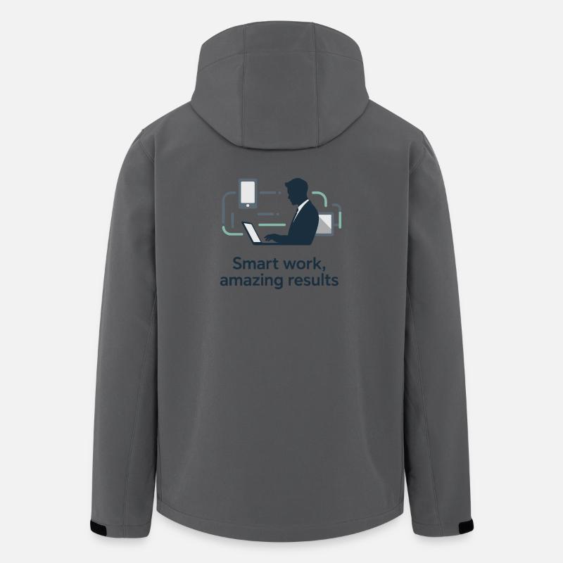 Smart Work Tech Silhouette - Recycelte Männer Softshell-Jacke von Stanley/Stella - Anthrazit