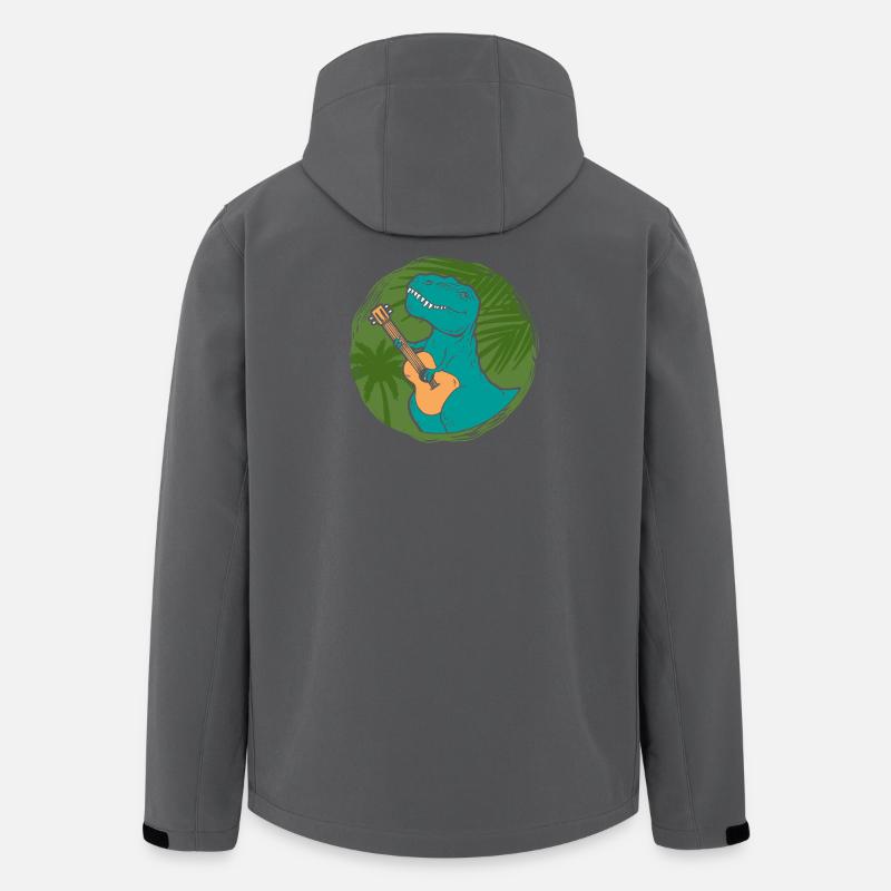 Hawaiian Ukulele Uke T-Rex - Recycelte Männer Softshell-Jacke von Stanley/Stella - Anthrazit