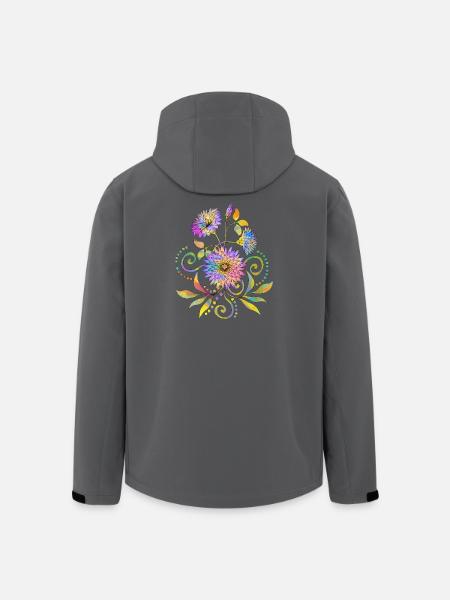 Fleur - Veste softshell homme en polyester recyclé Stanley/Stella - charbon