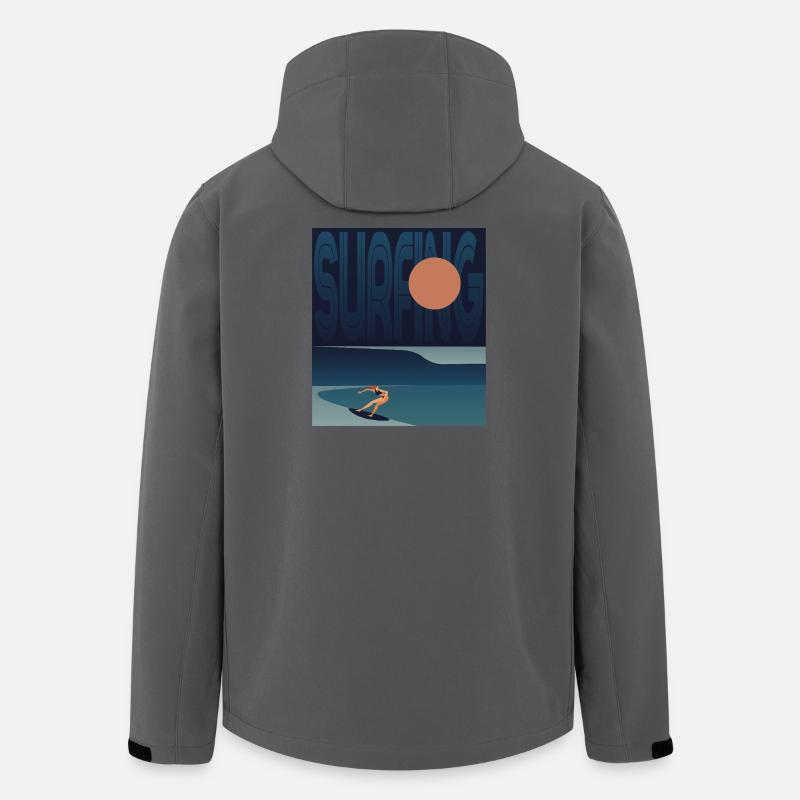 SURFER WAVE - Men’s Recycled Softshell Jacket by Stanley/Stella - anthracite