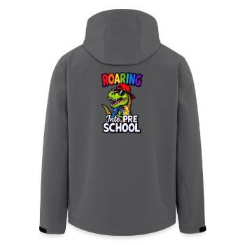 Brüllen in den Vorschul-Dinosaurier zurück zur Schule - Recycelte Männer Softshell-Jacke von Stanley/Stella - Anthrazit - Hinten - AI Model Male 185 light (185cm)