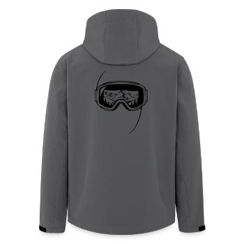 Gipfelblick Skibrille Grafik - Recycelte Männer Softshell-Jacke von Stanley/Stella - Anthrazit - Hinten - AI Model Male 185 light (185cm)