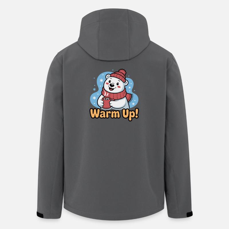 Warm Up Polar Bear Cozy - Recycelte Männer Softshell-Jacke von Stanley/Stella - Anthrazit