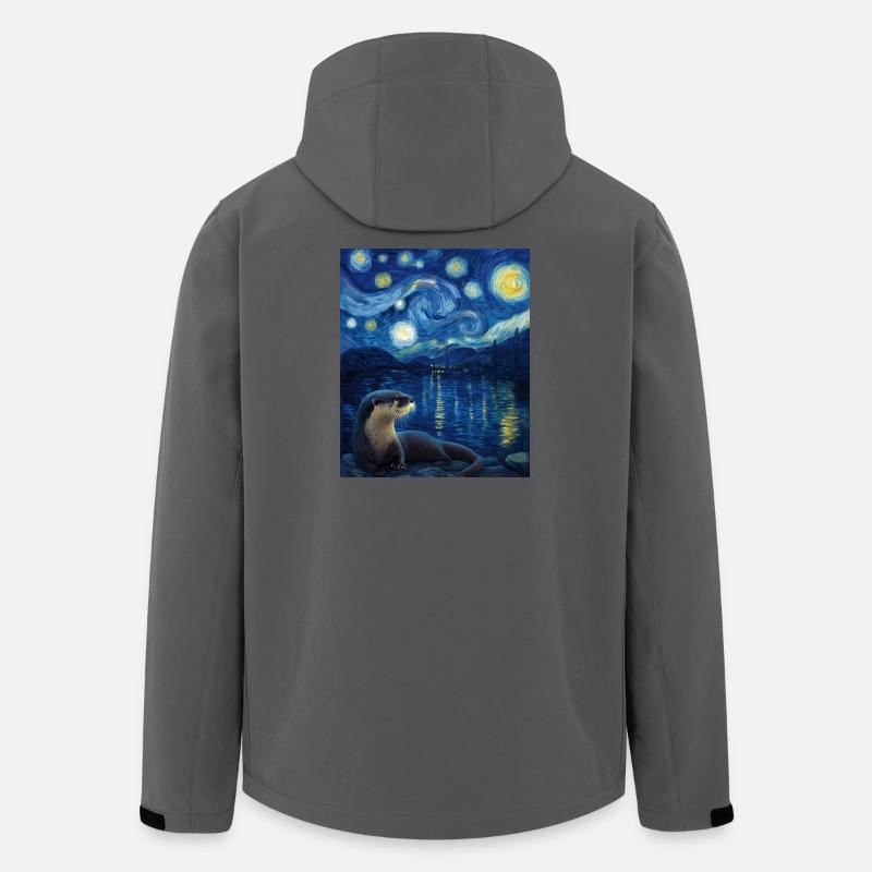 Otter Van Gogh - Recycelte Männer Softshell-Jacke von Stanley/Stella - Anthrazit