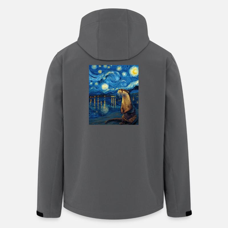 Otter Van Gogh - Recycelte Männer Softshell-Jacke von Stanley/Stella - Anthrazit