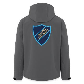 Always Regardless of Shield Design - Men’s Recycled Softshell Jacket by Stanley/Stella - anthracite - Back - AI Model Male 185 light (185cm)