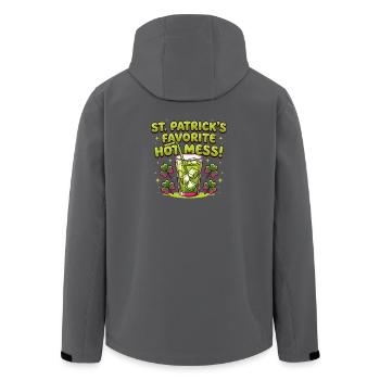 St. Patricks Lieblingschaos - Recycelte Männer Softshell-Jacke von Stanley/Stella - Anthrazit - Hinten - AI Model Male 185 light (185cm)