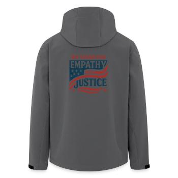 Forensic Nurse Practitioner Empathy & Justice - Men’s Recycled Softshell Jacket by Stanley/Stella - anthracite - Back - AI Model Male 185 light (185cm)