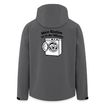 Karneval_Muffel: Kostüm in Wäsche - Recycelte Männer Softshell-Jacke von Stanley/Stella - Anthrazit - Hinten - AI Model Male 185 light (185cm)