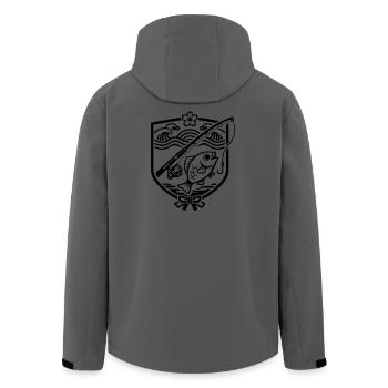 Blason des Anglers - Veste softshell homme en polyester recyclé Stanley/Stella - charbon - Dos - AI Model Male 185 light (185cm)