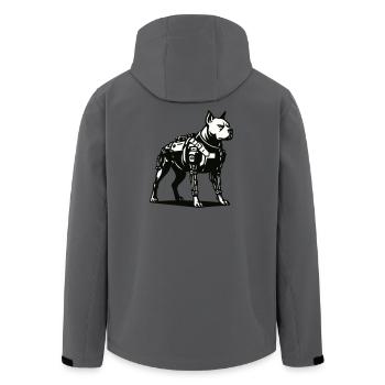 Cyborg Dog - Recycelte Männer Softshell-Jacke von Stanley/Stella - Anthrazit - Hinten - AI Model Male 185 light (185cm)