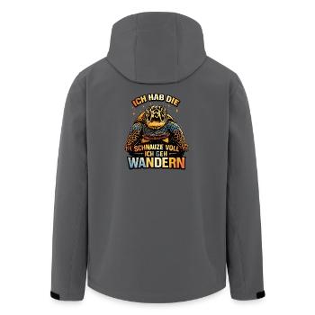 Ich hab die Schnauze voll Schildkröten Wandern - Recycelte Männer Softshell-Jacke von Stanley/Stella - Anthrazit - Hinten - AI Model Male 185 light (185cm)