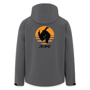 Judo - Recycelte Männer Softshell-Jacke von Stanley/Stella - Anthrazit - Hinten - AI Model Male 185 light (185cm)