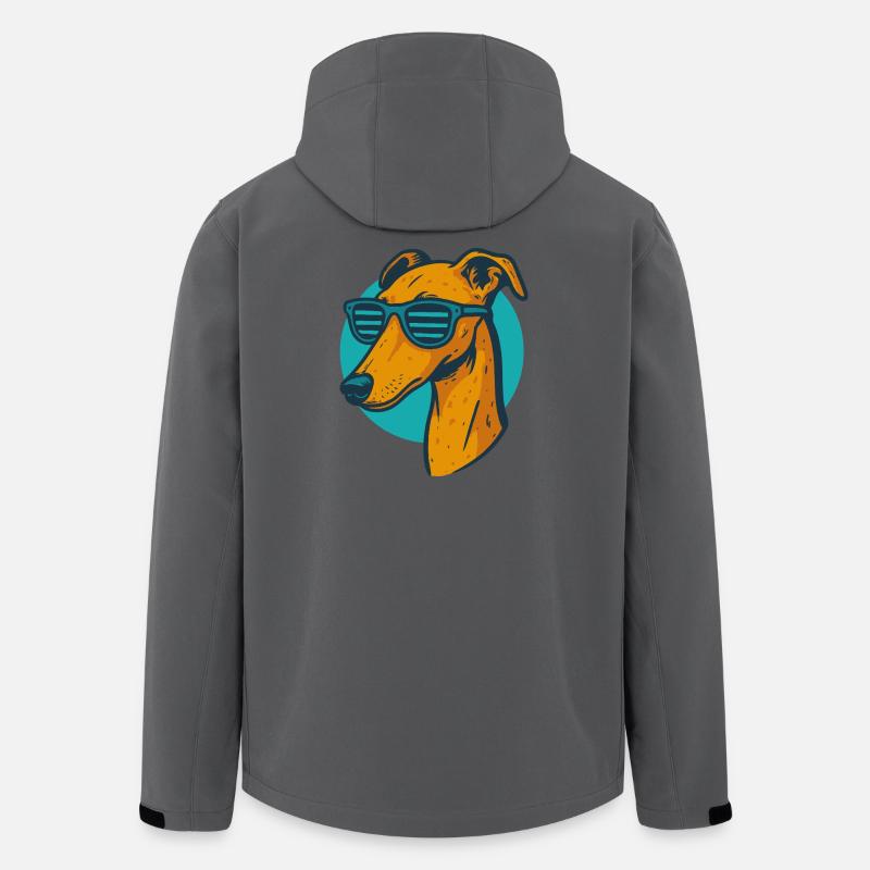 Windhund, Galgo - Recycelte Männer Softshell-Jacke von Stanley/Stella - Anthrazit