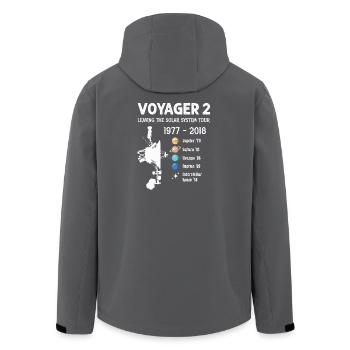 Voyager 2 Spacecraft Leaving The Solar System Tour - Men’s Recycled Softshell Jacket by Stanley/Stella - anthracite - Back - AI Model Male 185 light (185cm)