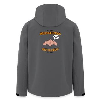 T-shirt en abdos à laver - Veste softshell homme en polyester recyclé Stanley/Stella - charbon - Dos - AI Model Male 185 light (185cm)