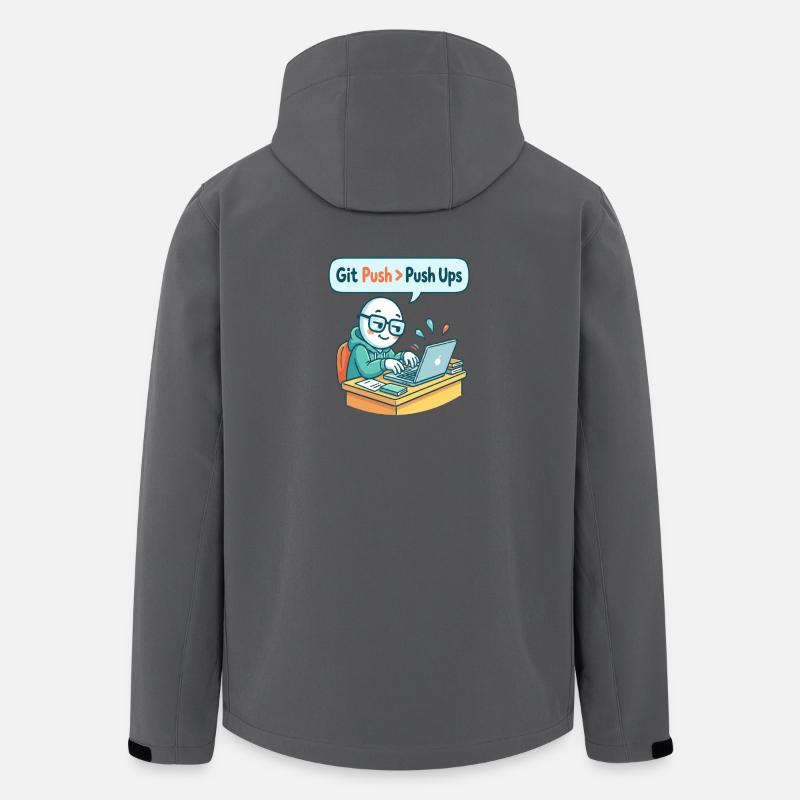 Git Push > Push Ups - Recycelte Männer Softshell-Jacke von Stanley/Stella - Anthrazit