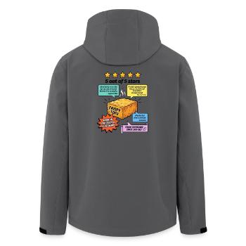 Crispy Tofu 5 Star Review - Men’s Recycled Softshell Jacket by Stanley/Stella - anthracite - Back - AI Model Male 185 light (185cm)