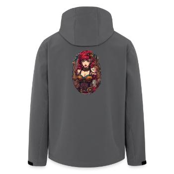 Femmes Steampunk Magnifiques Steampunk - Veste softshell homme en polyester recyclé Stanley/Stella - charbon - Dos - AI Model Male 185 light (185cm)